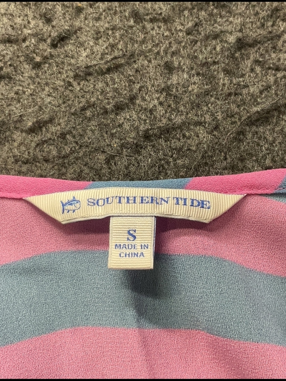 Southern Tide Pink and Blue Striped Sleeveless Mini Dress - Picture 3 of 4